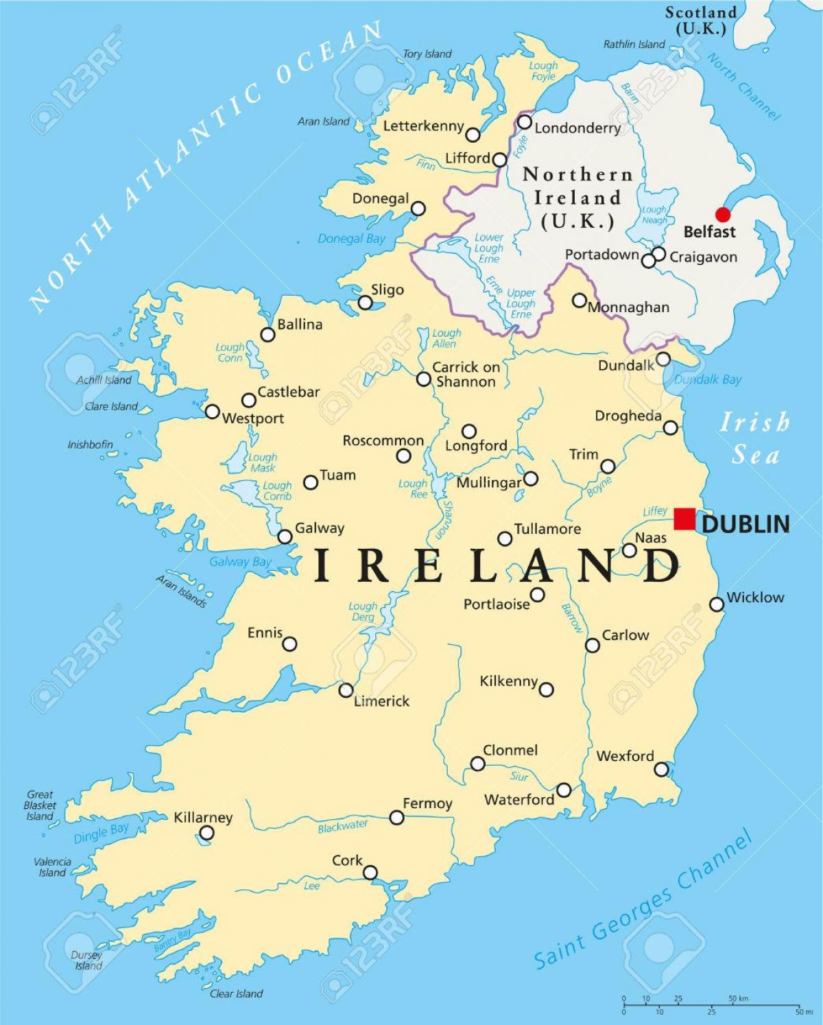 Дублін Ірландія карта