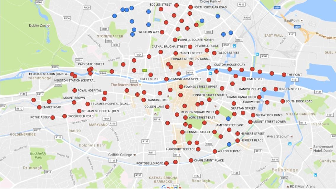 Dublinbikes карті