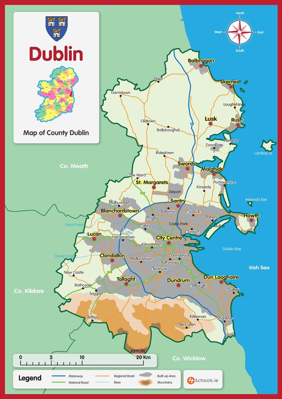 карта Дублін