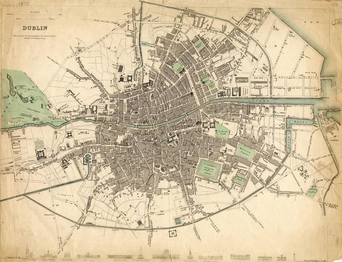 карту Дубліна в 1916 році