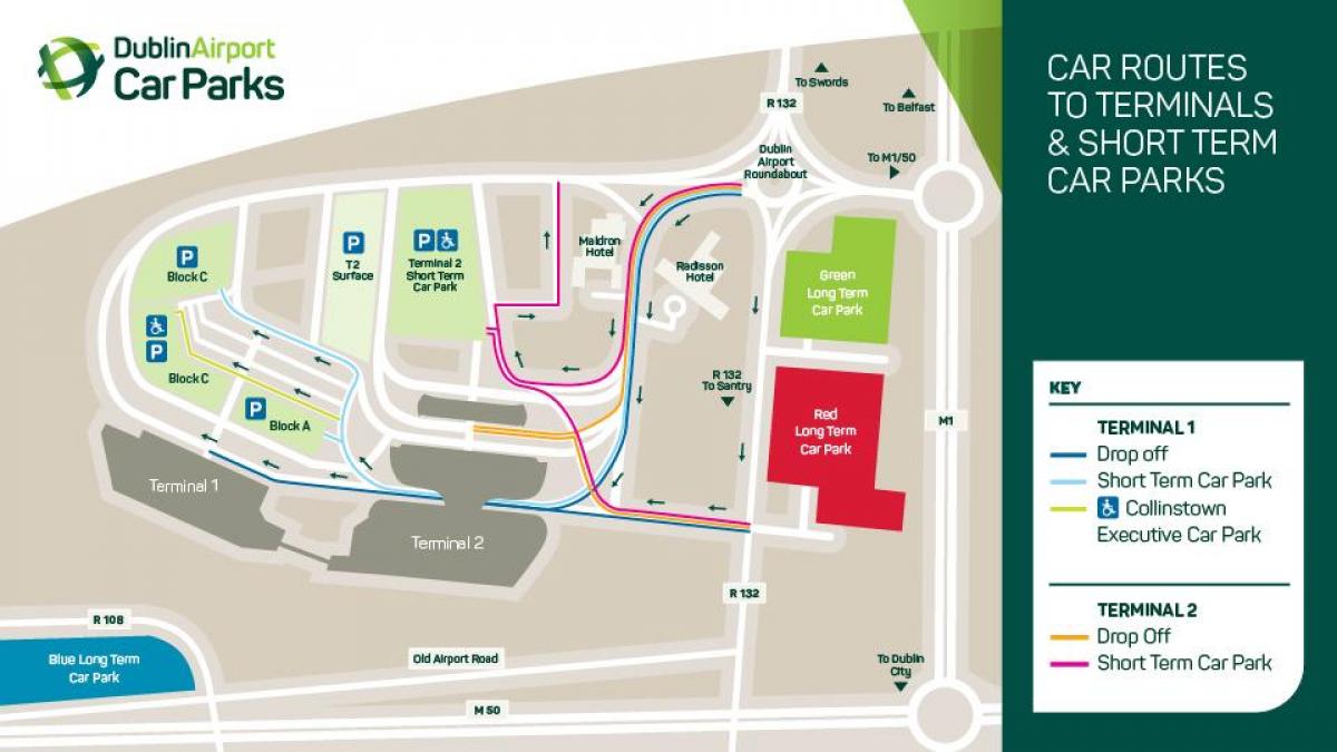 карта Дублін аеропорт термінал 2