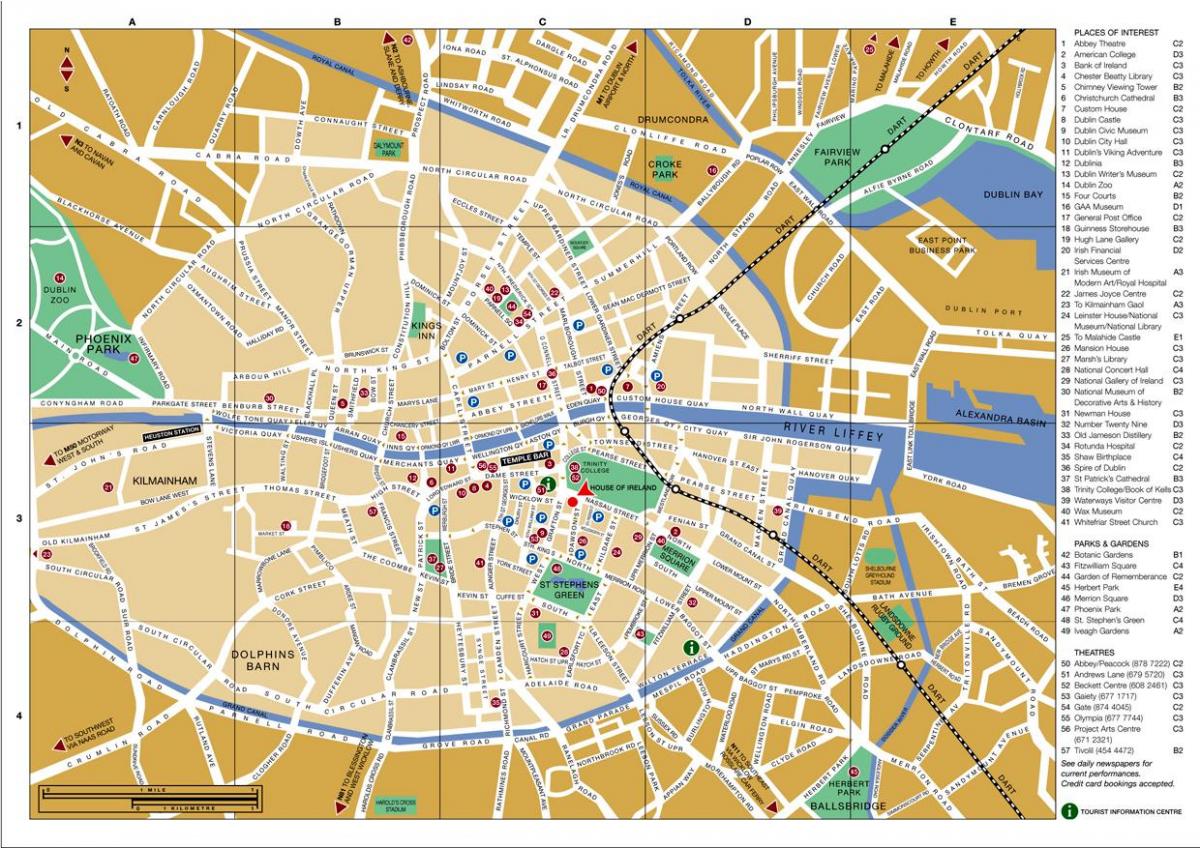 карта центру міста Дублін