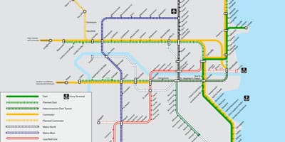Карта Дарт лінія Дублін