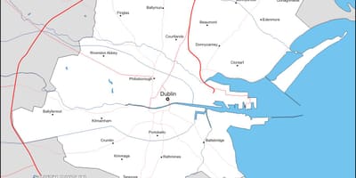 Карта околиць Дубліна