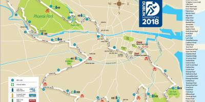 Дублінський марафон маршрут на карті